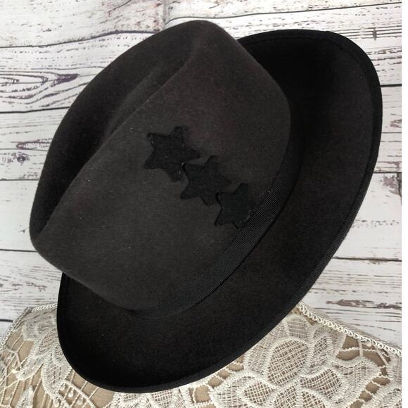 John Callanan Legacy brown wool Fedora hat with 3 stars on side - Picture 1 of 11